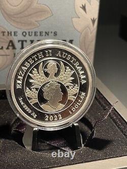 Queen's Platinum Jubilee Australia 2022 1 oz Silver Proof Coin $1 Elizabeth II