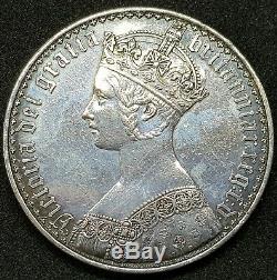 Rare 1847 Victoria Gothic Crown, Undecimo, Proof British Silver Coin