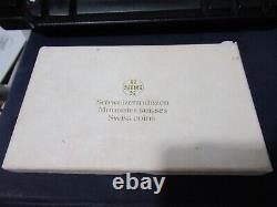 Rare Swiss Silver Coins Proof Set, 1965-B, Union Bank of Switzerland, 9 Coins