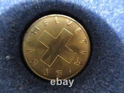 Rare Swiss Silver Coins Proof Set, 1965-B, Union Bank of Switzerland, 9 Coins