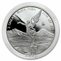 SALE PROOF LIBERTAD MEXICO 2019 2 oz Proof Silver Coin in Capsule