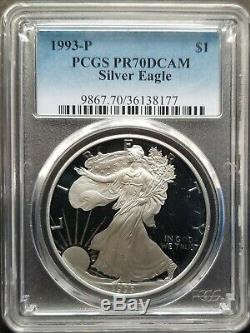 Set of 39 Silver Eagle Coins 1986 2019 Complete Proof Set PR70DCAM PCGS