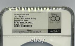 Steamboat Willie 100th Stamp 1 Oz Silver Proof Coin 2$ Niue 2023 NGC PF 70 UCAM