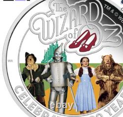 THE WIZARD OF OZ 1oz SILVER PROOF COIN 80th Annv NEW MINT 2019