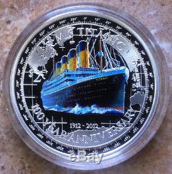 TITANIC RMS 2012 $2NIUE1oz999 PROOF SILVER COIN100TH ANNIVERSARY2229 MINTED