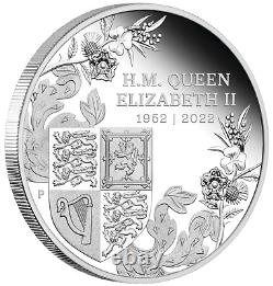 The Queen's Platinum Jubilee 2022 1oz Silver Proof Coin $1 H. M. Q. Elizabeth II