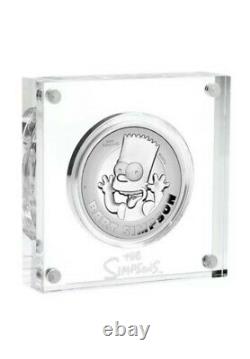 The Simpsons Bart Simpson 2 Oz Silver Proof High Relief Coin