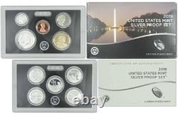 USA 2019S Cameo 10 Coin Silver Proof Set with COA FREE Shipping