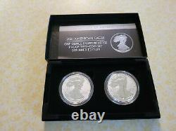 US MINT- DESIGNER EDITION 2021 Silver American Eagle REVERSE PROOF Two-Coin Set
