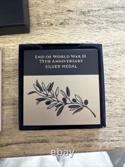 US Mint WWII 75th Anniversary Silver Proof Medal 2020 20XH with COA Box NEW