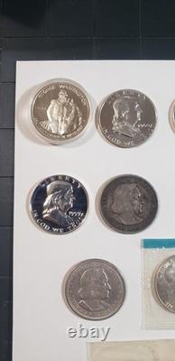 U. S. 90% SILVER COIN LOT $9.45 Face value (Mix of Business & Proof coins)
