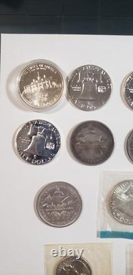 U. S. 90% SILVER COIN LOT $9.45 Face value (Mix of Business & Proof coins)