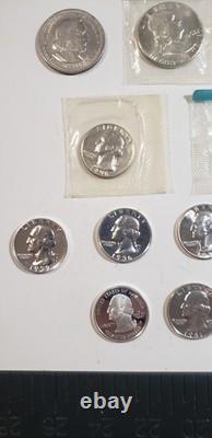 U. S. 90% SILVER COIN LOT $9.45 Face value (Mix of Business & Proof coins)