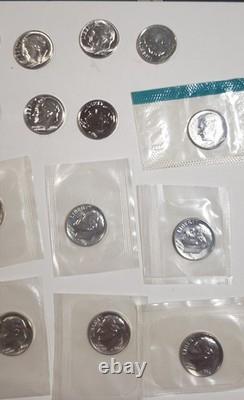 U. S. 90% SILVER COIN LOT $9.45 Face value (Mix of Business & Proof coins)