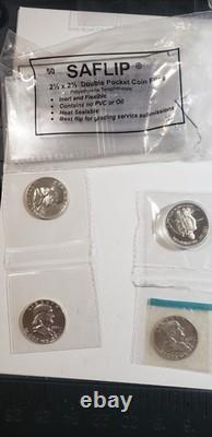 U. S. 90% SILVER COIN LOT $9.45 Face value (Mix of Business & Proof coins)