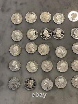 Washington Quarter Silver Proof Full Roll 40 Coins 90% Silver